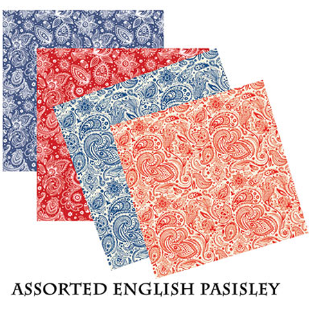 [BAN651] BANDANNA English & Prims Paisley Asst