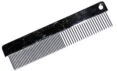 [LB26051] *OMNI Flat Steel Comb - Short Hair